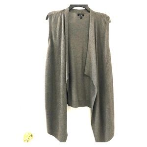 Apt. 9 gray knit flyaway vest petite large PL